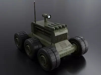 Military Robotic Rover Free low-poly 3D model
