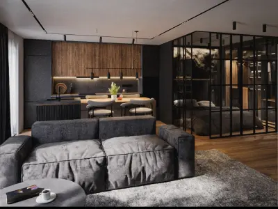 Modern apartment interior 3D model buy