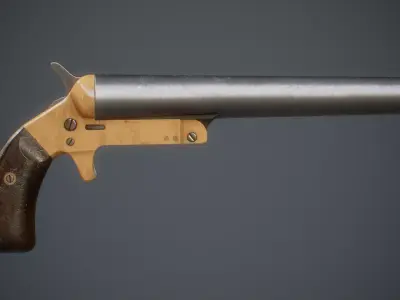Remington MkIII Flare Gun Low-poly 3D model