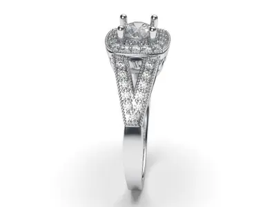 solitaire with ring sizes  8 part S79 3D print model