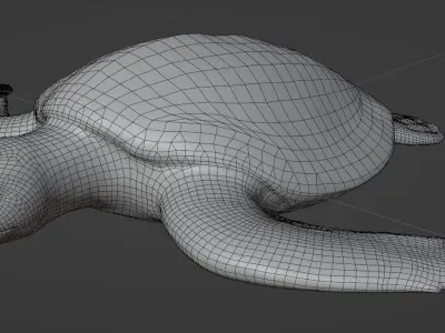 Sea turtle Low-poly 3D model