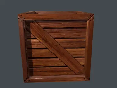 Crate - PBR wooden 3D model