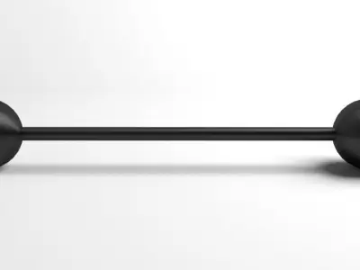 Barbell Fixed 2kg 3D model