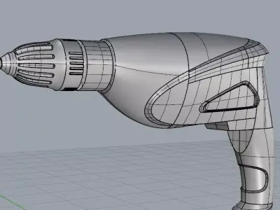 drill hair dryer 3D model