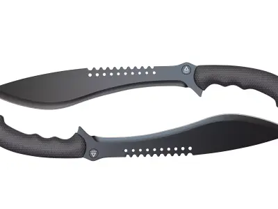 Machete Low-poly 3D model buy