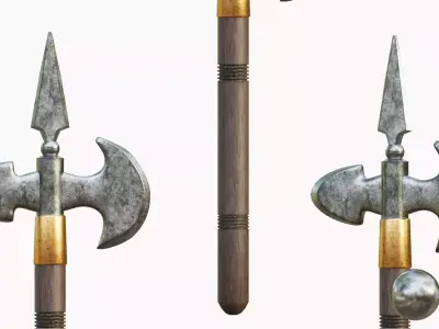 Melee Axe Low-poly 3D model
