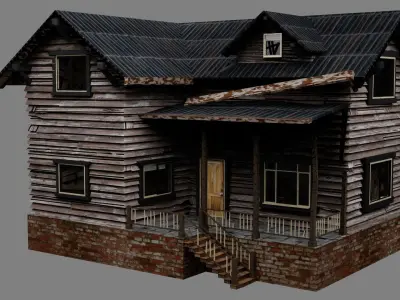 THE OLD HOUSE Free low-poly 3D model