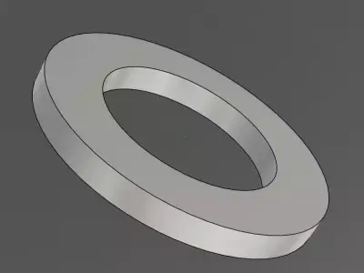 Machine elements   Washers Low-poly 3D model
