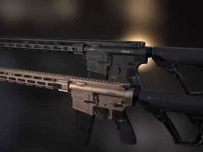 Daniel Defense DDM4V7 Low-poly 3D model