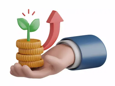 3d rendering investment isolated useful for business 3D model