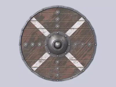 Viking shield Low-poly 3D model shop