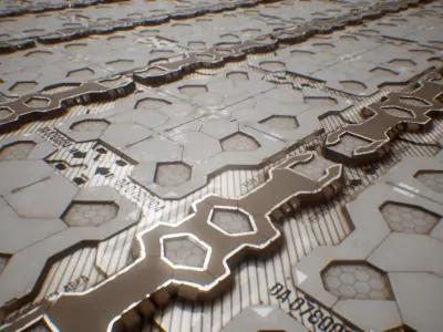 PBR Sci-Fi Industrial Texture 60 Low-poly 3D model