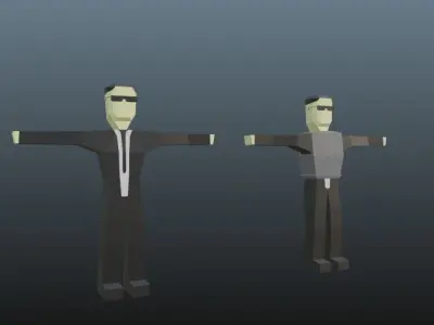 Military Models Pack Low-poly 3D model