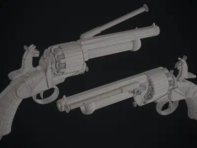 LeMat Revolver Low-poly 3D model purchase
