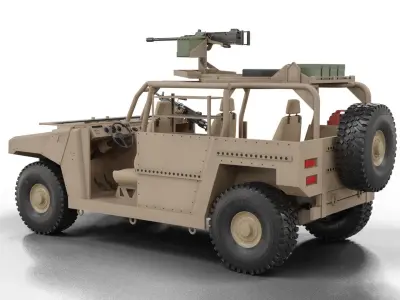 Light Tactical Vehicle Aquus AREG  Free 3D model