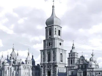Kyiv Ukraine Saint Sophia Cathedral  UNESCO World Heritage  3D model