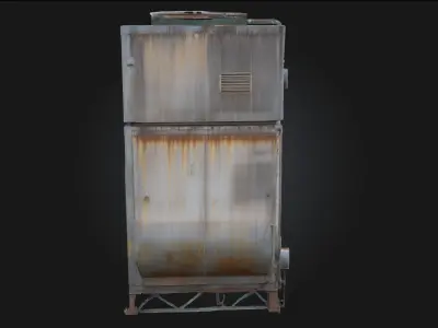 Rusty Industrial Unit  Echoes of Forgotten Industry 3D model