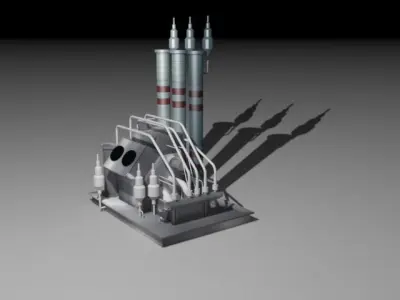 Oil Refinerie 3D model