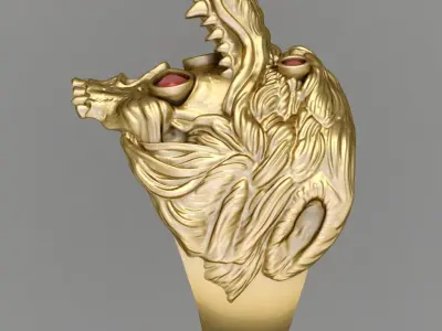 Antique Gents Signet Ring 3D print model purchase