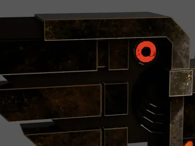 Cursed Sword Low-poly 3D model