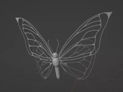 Mechanical butterfly 3D model buy