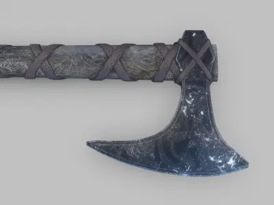 Viking Axe Low-poly 3D model 28