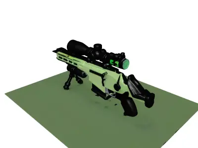SciFi Sniper Rifle 3D Model 3D model