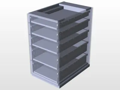 Drawers for desk Free 3D model