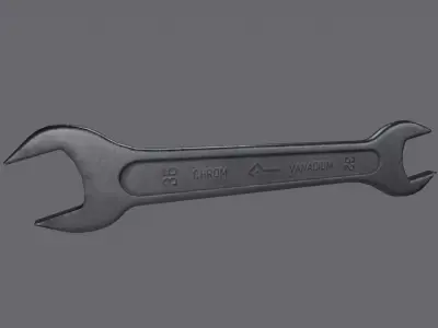 Worn Wrench 36 32  Low-poly 3D model