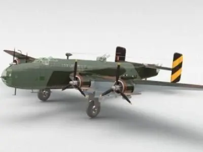 plane toy with camouflage 3D model