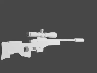 Sniper 3D rifle Free 3D model