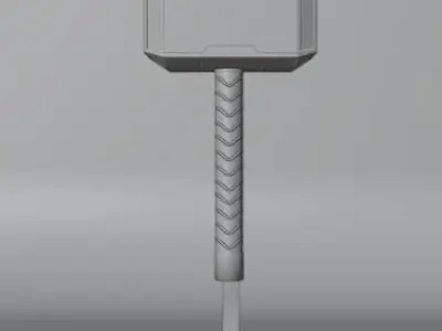 Low-poly Mjolnir thor hammer Low-poly 3D model