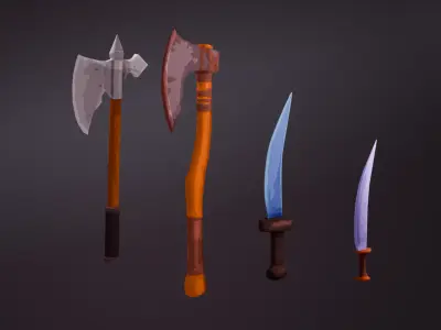 Stylized Fantasy Weapons Pack 3D model