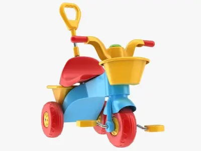 Tricycle toy Low-poly 3D model purchase