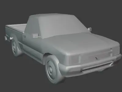 Toyota Hilux Low Poly  Low-poly 3D model