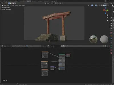 Torri japan Low-poly 3D model
