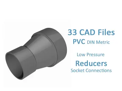 PVC Low Pressure Reducers - Socket Ends Free 3D model