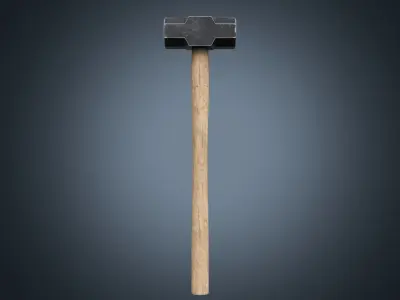 Sledge Hammer PBR Low-poly 3D model purchase
