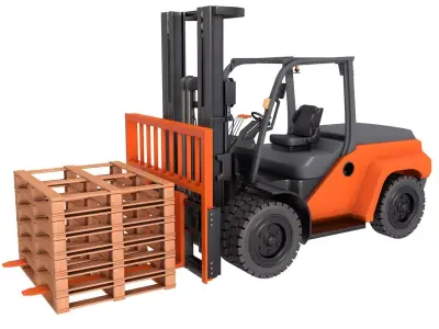 Toyota Pneumatic Forklift 3D model