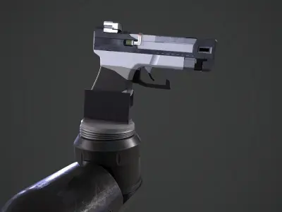 Futuristic Gun Low-poly 3D model purchase