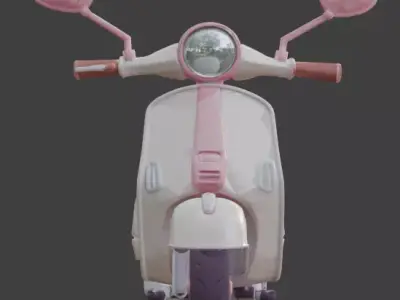 Stylized 3D Valentine Scooter Model Low-poly 3D model purchase