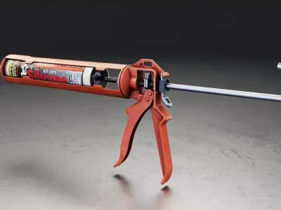Caulking Gun 3D Model Low-poly 3D model