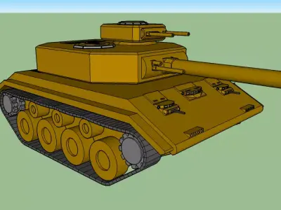 WW2 Tank 3D Model - Static Exterior 3D model