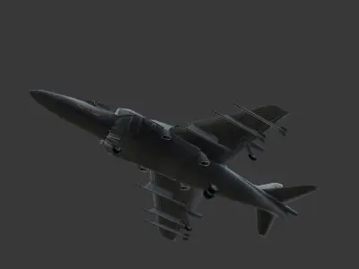 Harrier Jump Jet Low Poly Low-poly 3D model