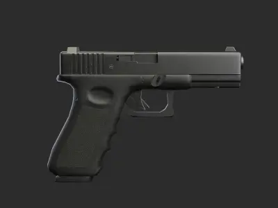 Glock-17 glock pistol Low-poly 3D model