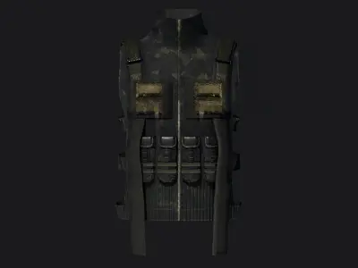 Military Tactical Vest Game Ready 3D Model Low-poly 3D model