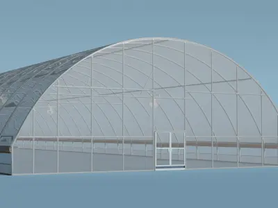 Steel Greenhouse Tunnel Frame 3D model