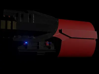 CargoSpaceship Free 3D model