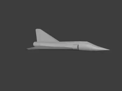 Low Poly Fighter Model jet 3D model
