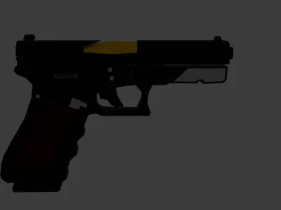 Glock lowpoly gun Low-poly 3D model purchase
